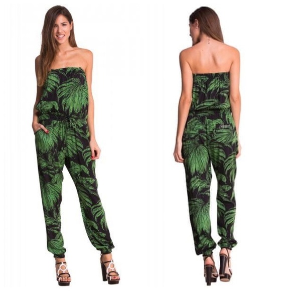 Desigual Pants - NWT Desigual Leaf Print Jumpsuit - Size 4(US)